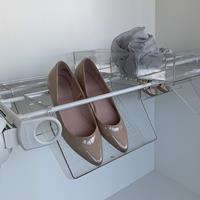 Plus - Shoe rack 4V+1J - white - white - transparent polycarbonate 3